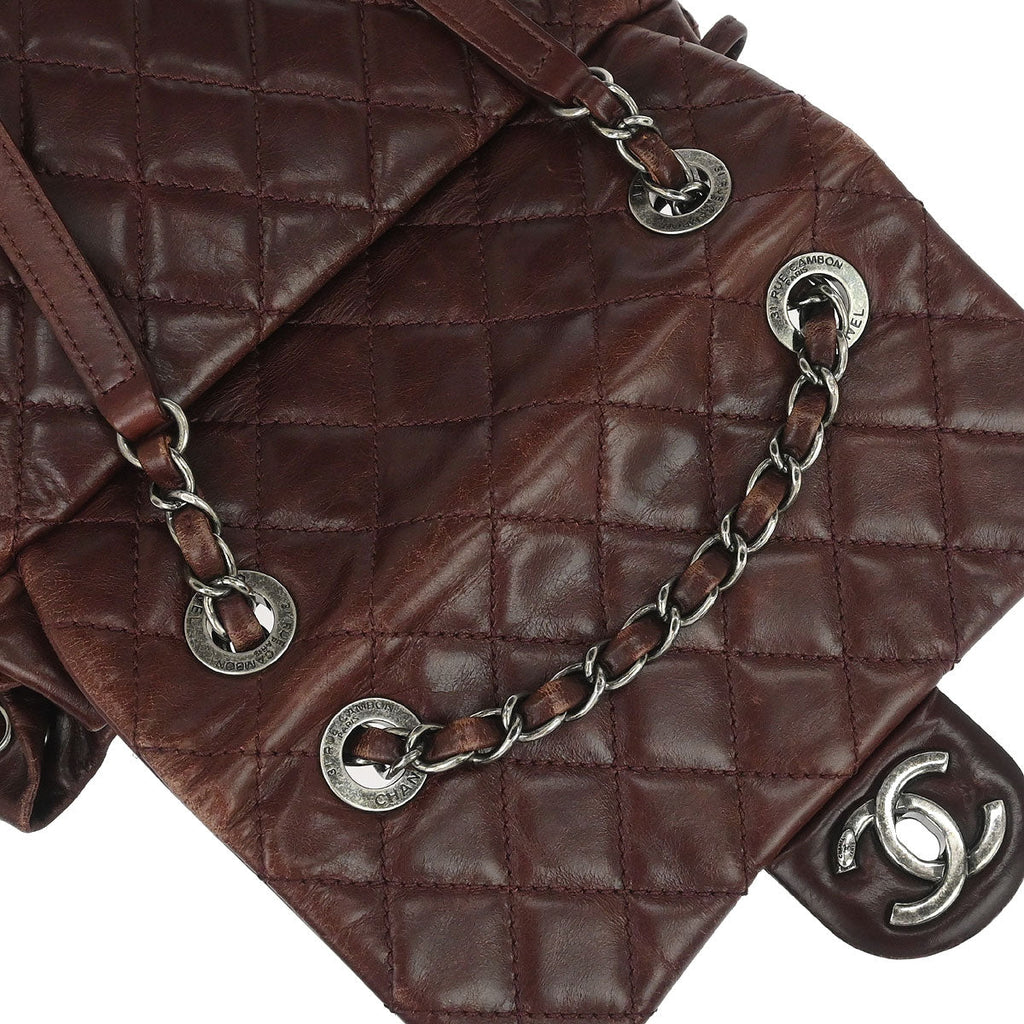 Chanel Bordeaux Calfskin Paris-Salzburg Mountain Backpack