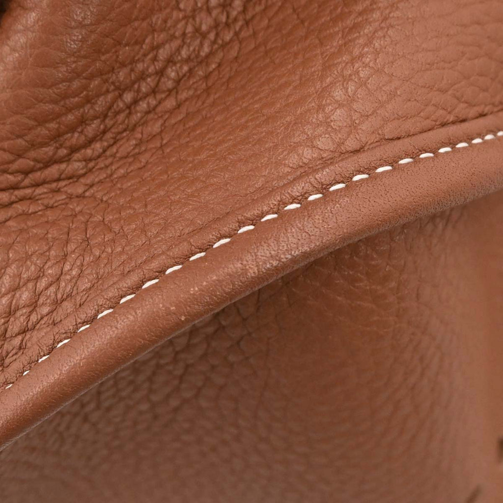 Hermes Fauve Taurillon Clemence Evelyne 3 33 GM Shoulder Bag