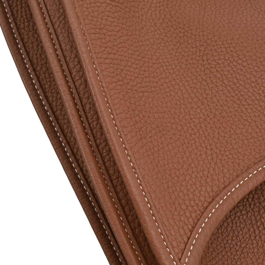 Hermes Fauve Taurillon Clemence Evelyne 3 33 GM Shoulder Bag