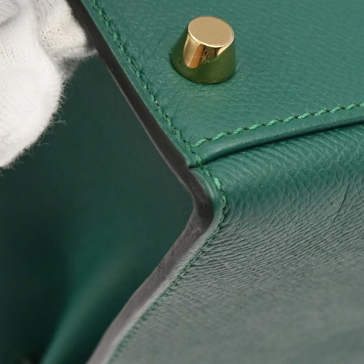 Hermes Vert Vertigo Epsom Kelly 32 Sellier 2way Shoulder Handbag
