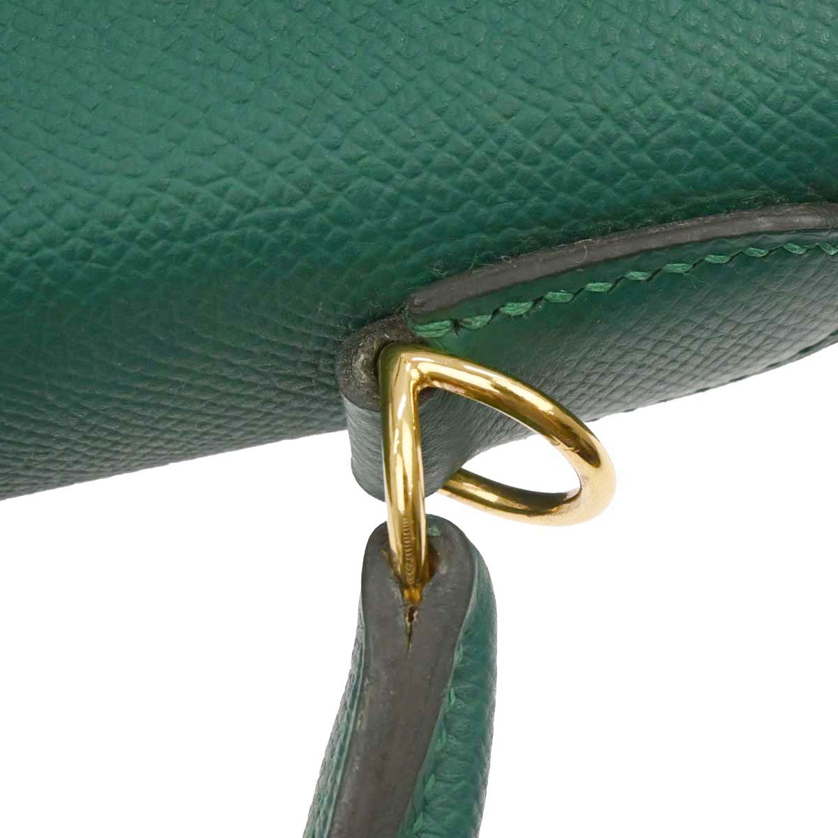 Hermes Vert Vertigo Epsom Kelly 32 Sellier 2way Shoulder Handbag