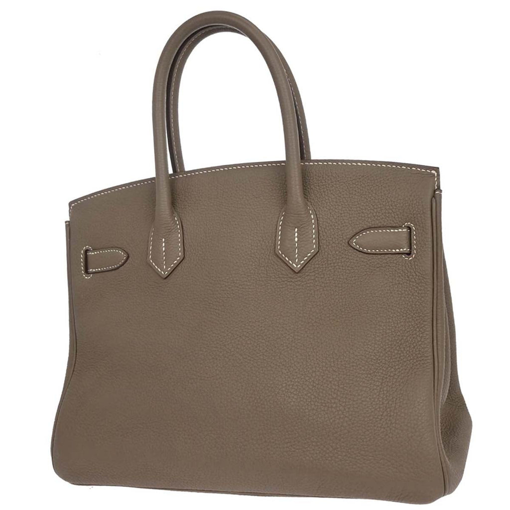 Hermes Etoupe Gray Togo Birkin 30 Handbag