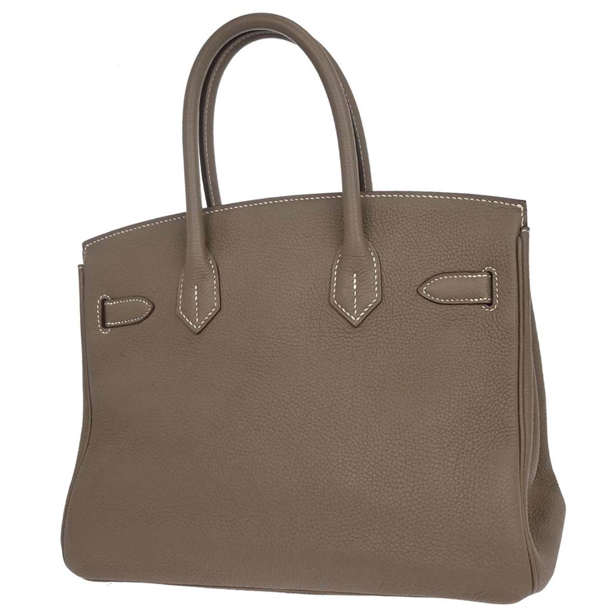 Hermes Etoupe Gray Togo Birkin 30 Handbag