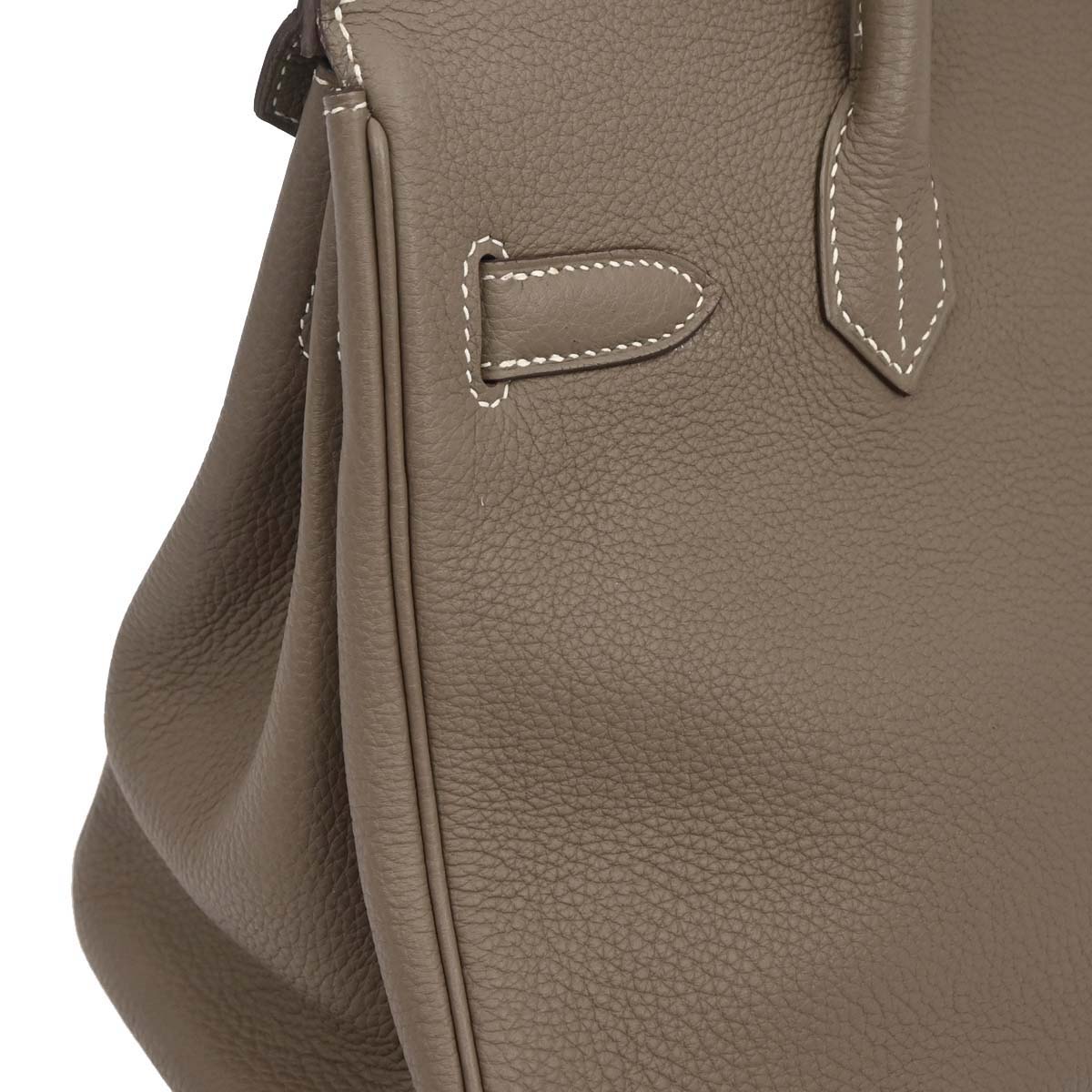 Hermes Etoupe Gray Togo Birkin 30 Handbag
