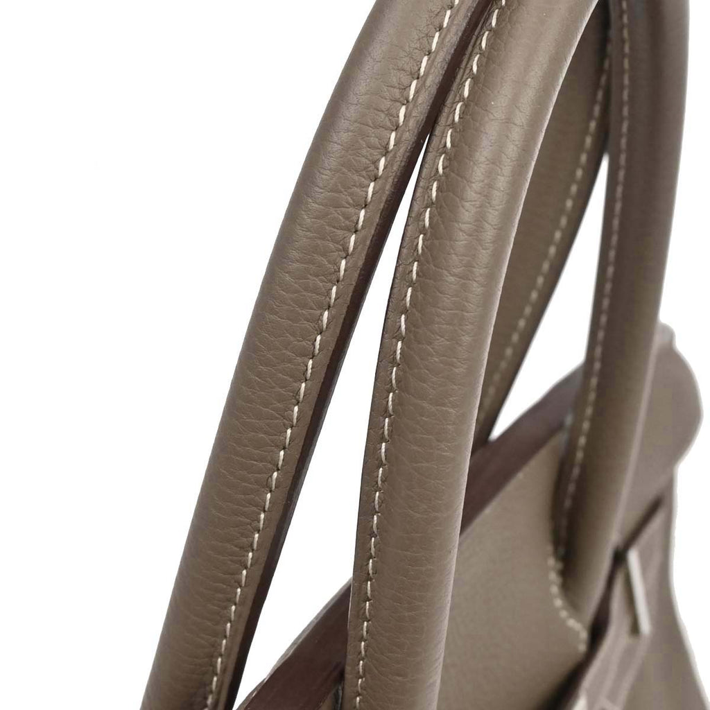 Hermes Etoupe Gray Togo Birkin 30 Handbag