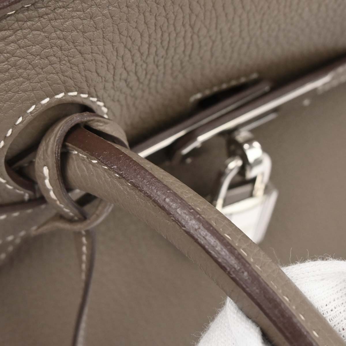 Hermes Etoupe Gray Togo Birkin 30 Handbag