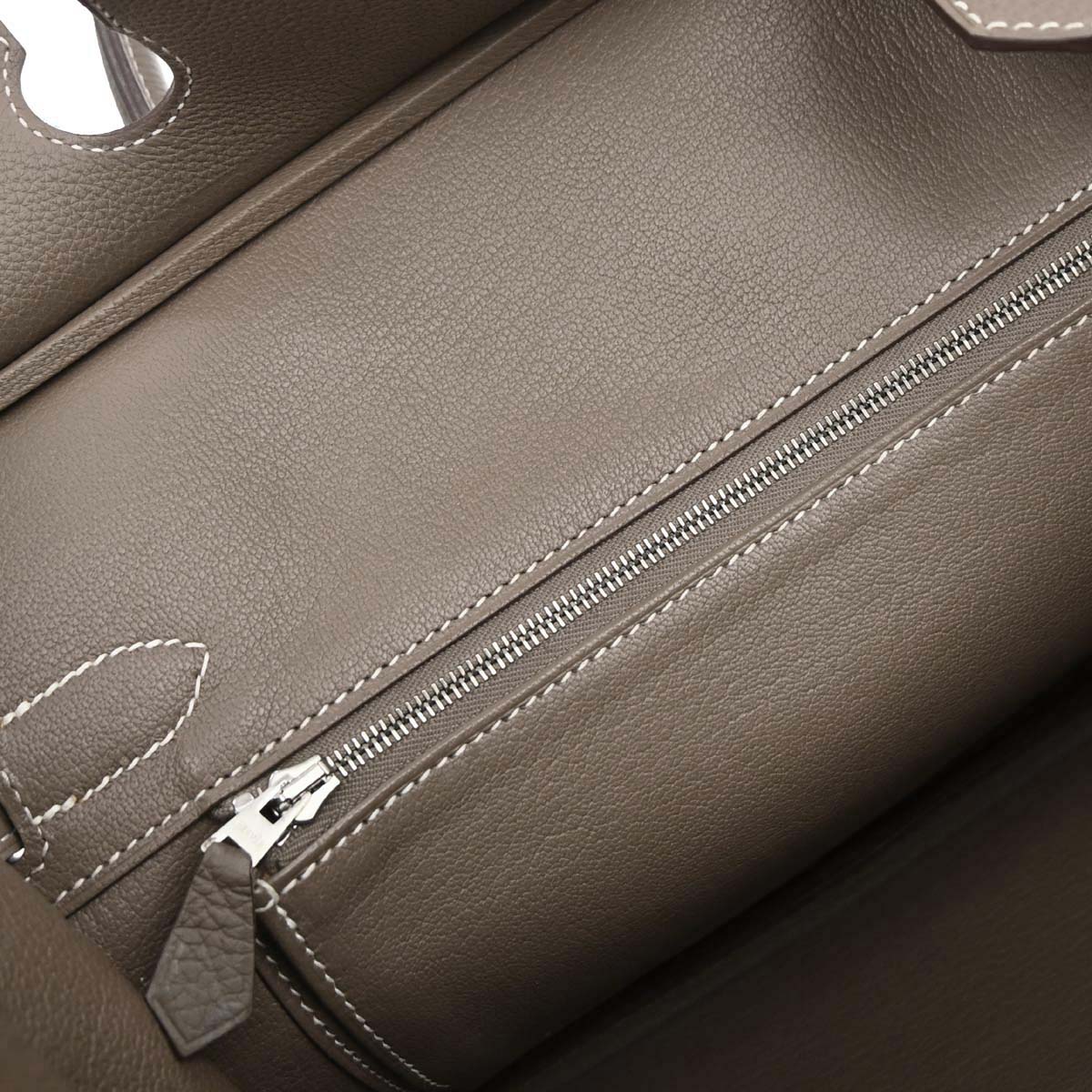 Hermes Etoupe Gray Togo Birkin 30 Handbag
