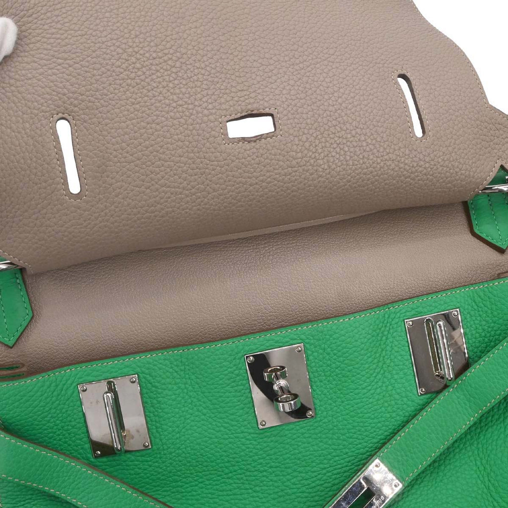 Hermes Mint Tourterelle Taurillon Clemence Jypsiere 34 Verso
