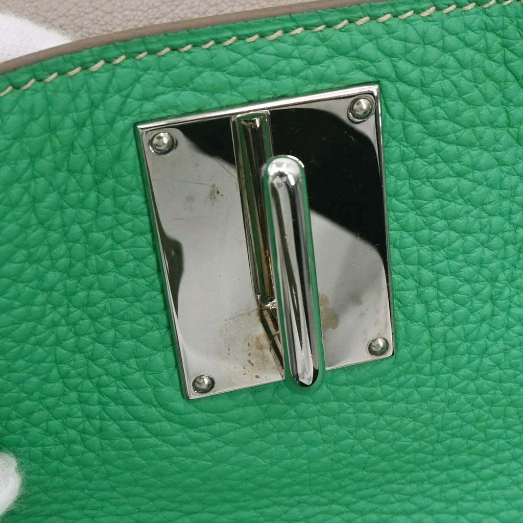 Hermes Mint Tourterelle Taurillon Clemence Jypsiere 34 Verso