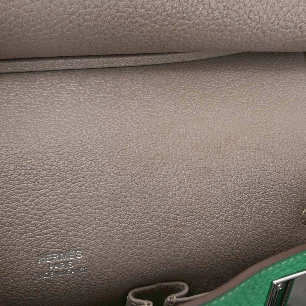 Hermes Mint Tourterelle Taurillon Clemence Jypsiere 34 Verso