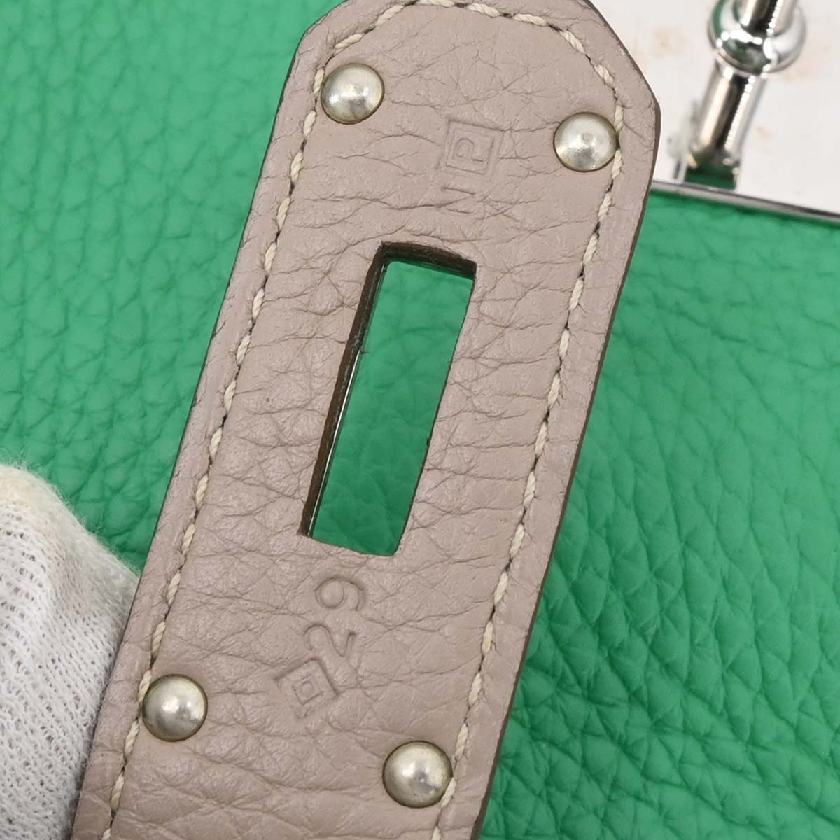 Hermes Mint Tourterelle Taurillon Clemence Jypsiere 34 Verso