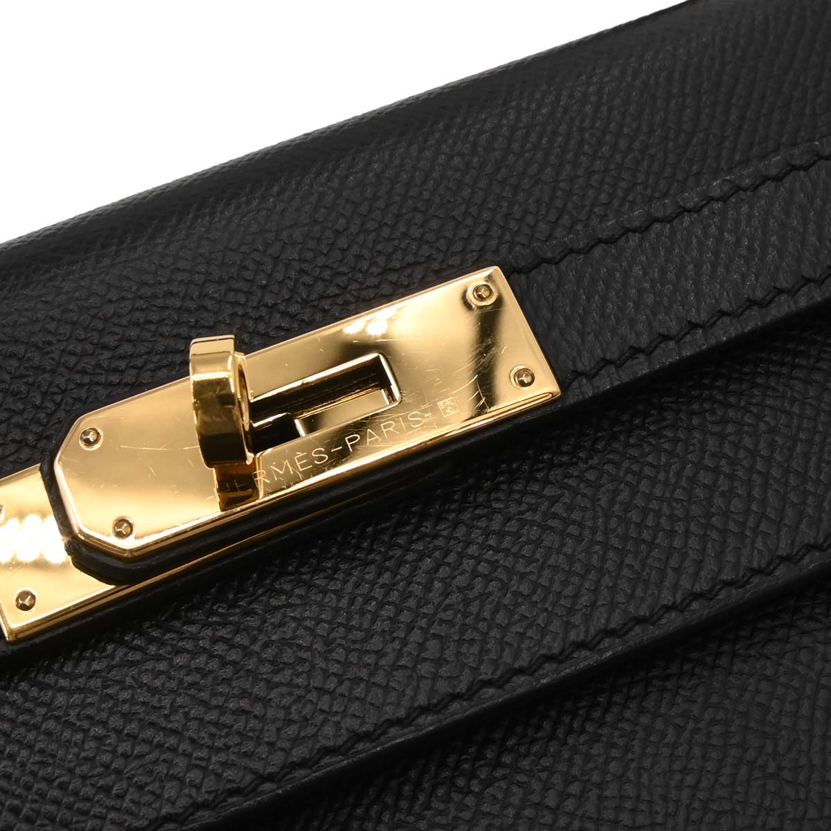 Hermes Black Epsom Kelly 32 Sellier 2way Shoulder Handbag