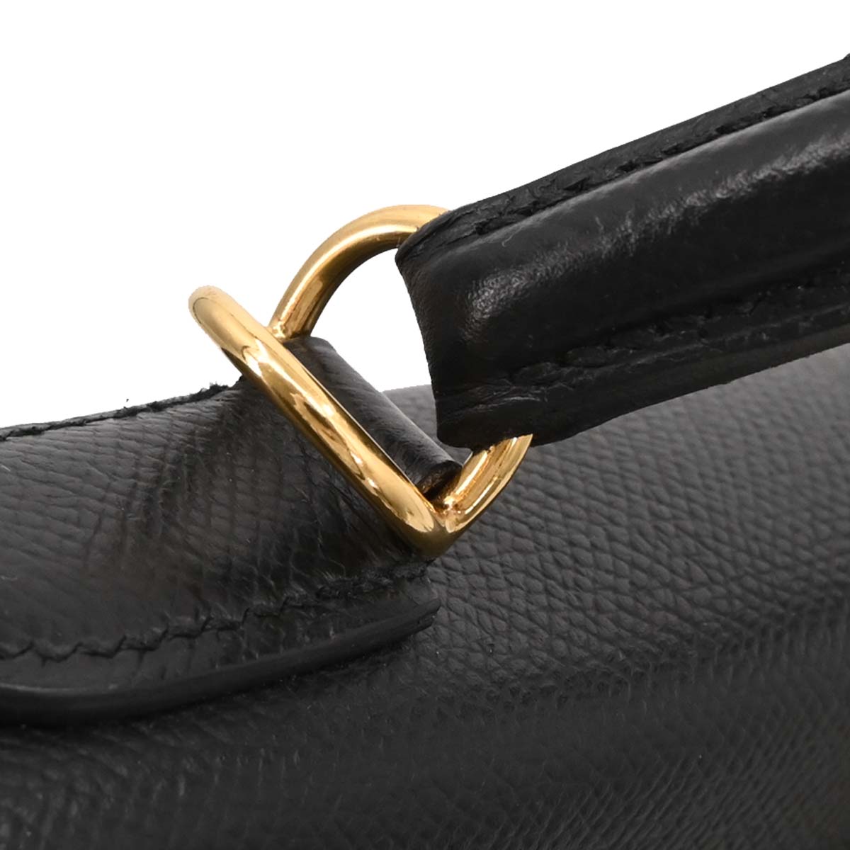 Hermes Black Epsom Kelly 32 Sellier 2way Shoulder Handbag
