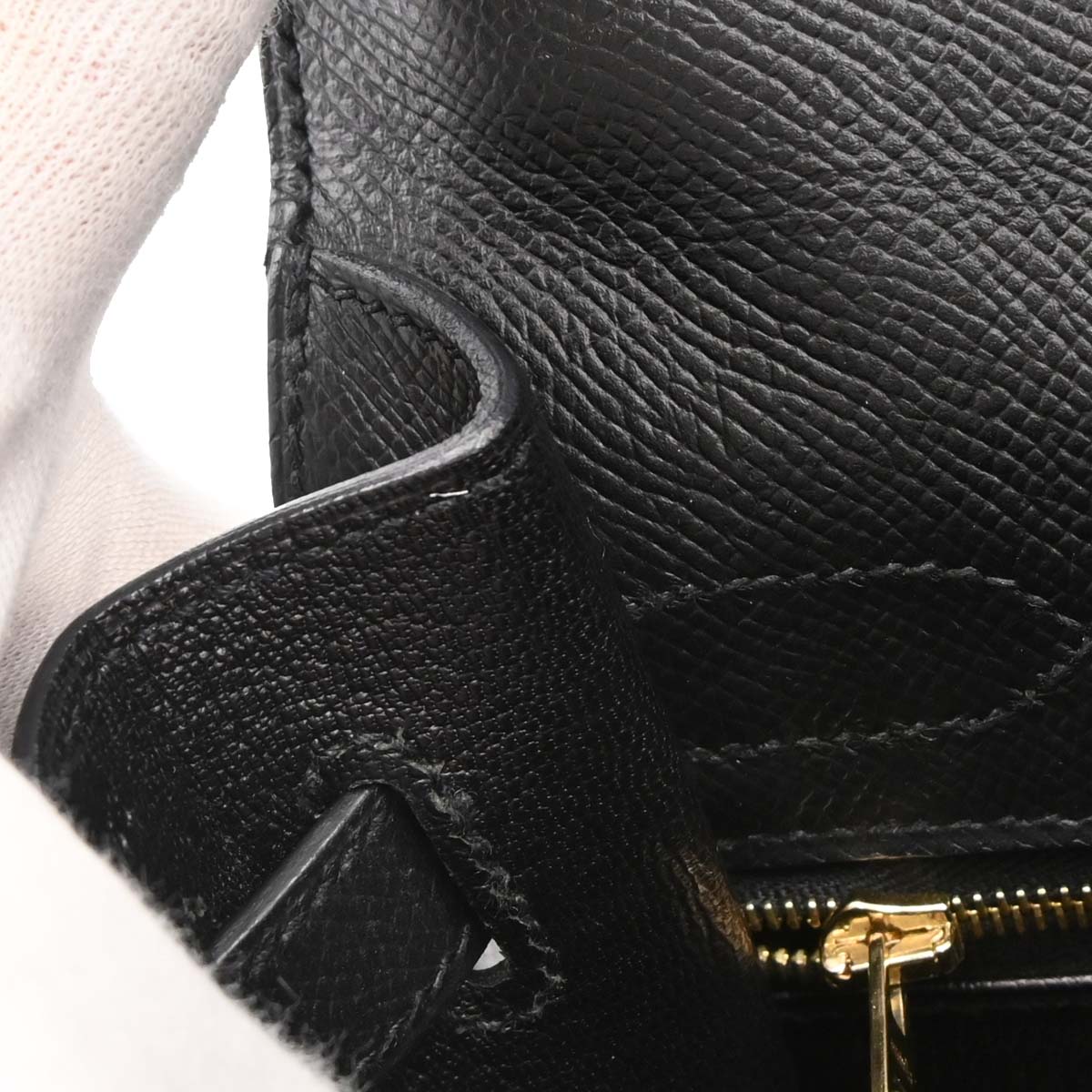Hermes Black Epsom Kelly 32 Sellier 2way Shoulder Handbag