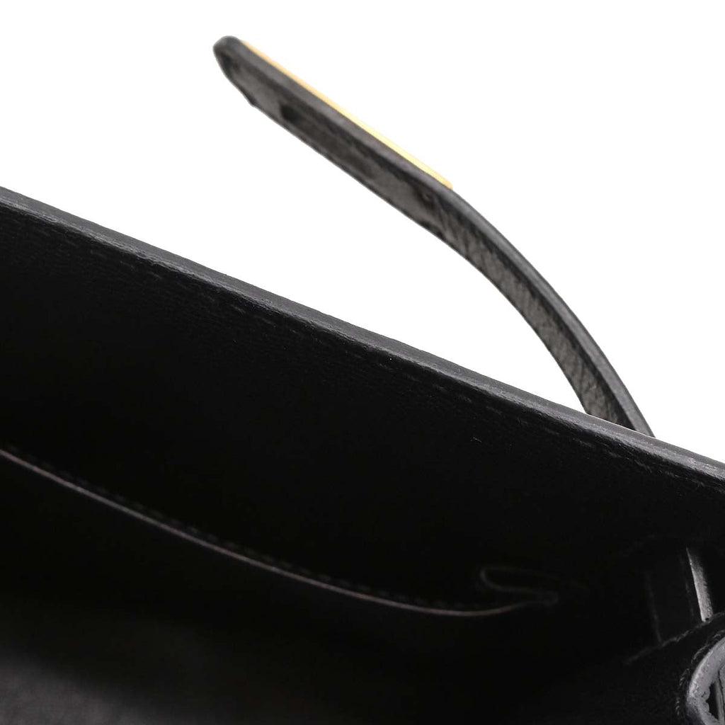 Hermes Black Epsom Kelly 32 Sellier 2way Shoulder Handbag