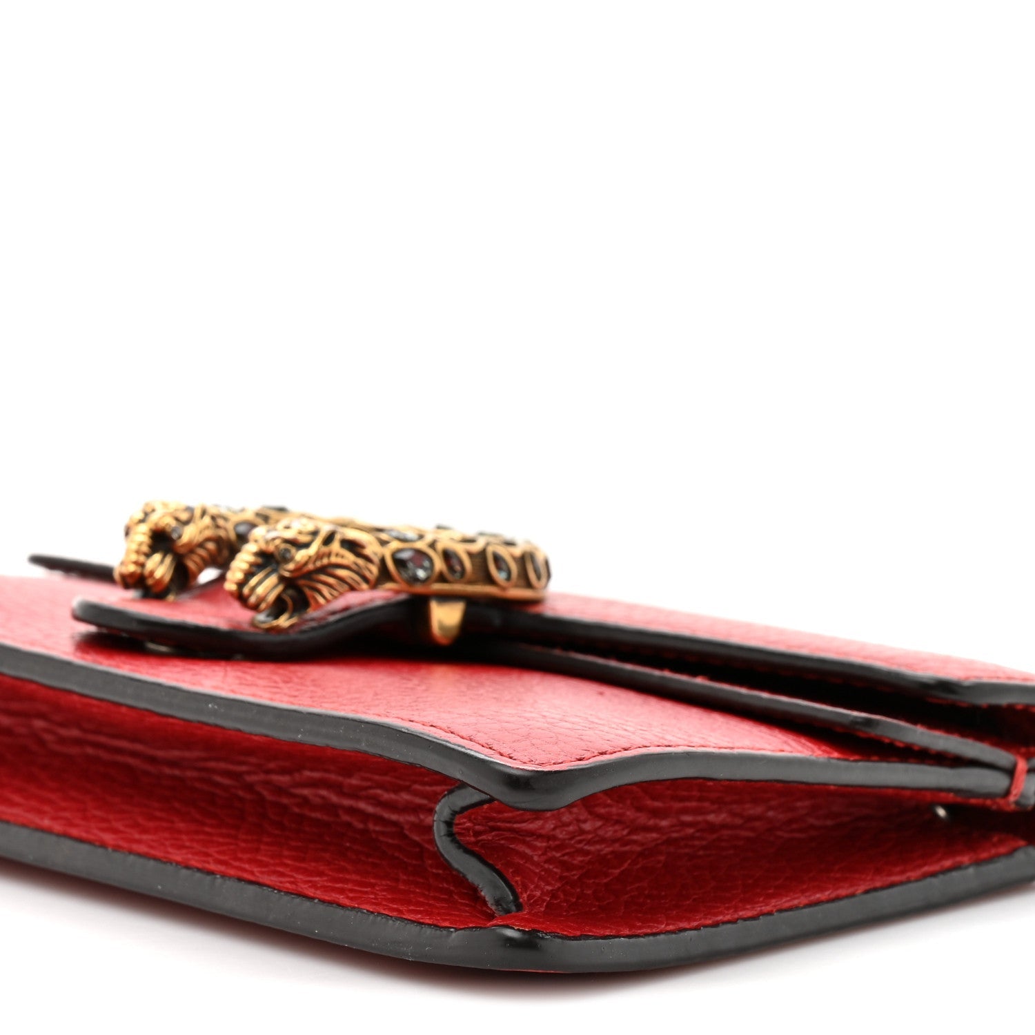 Gucci Calfskin Super Mini Dionysus Shoulder Bag Hibiscus Red