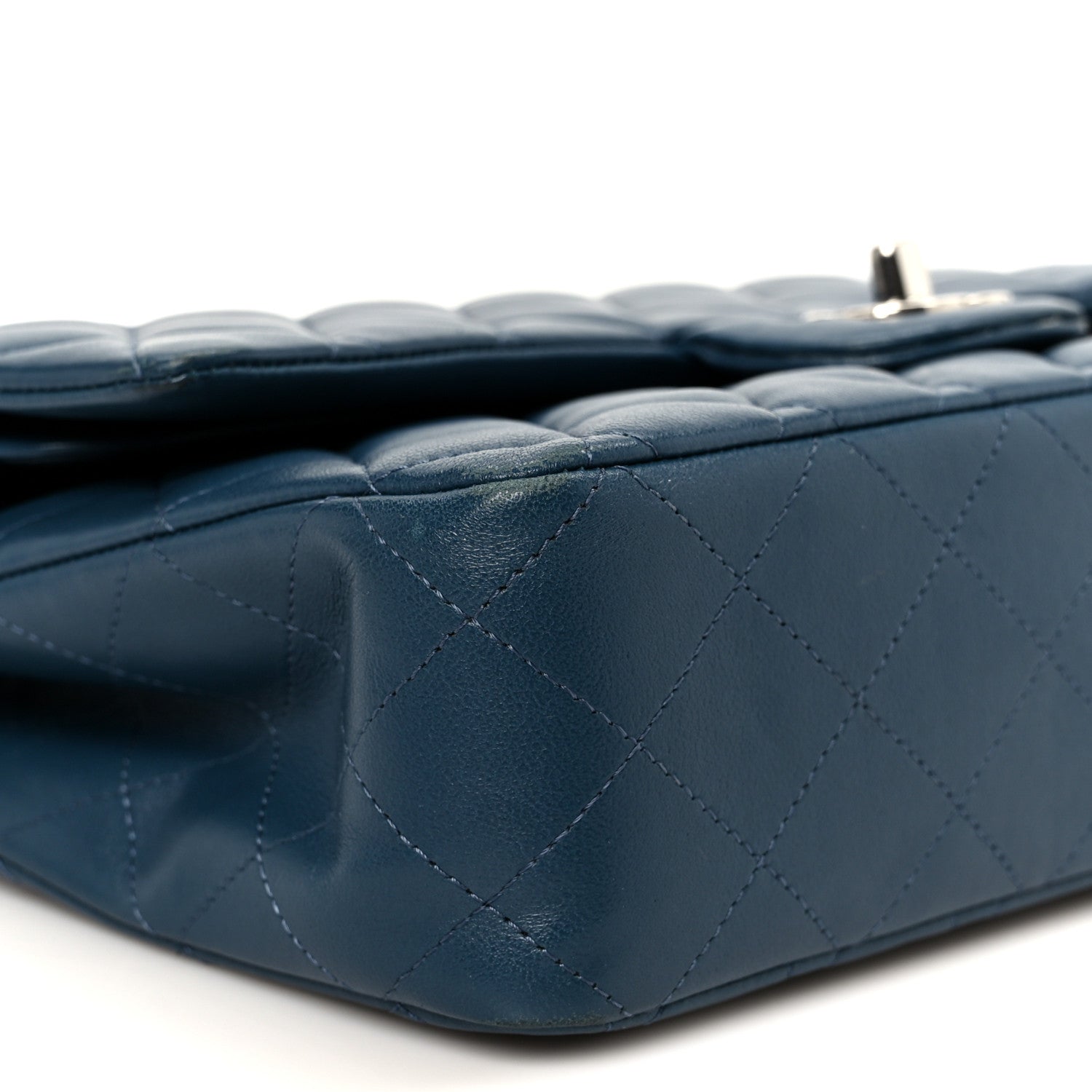 Chanel Lambskin Quilted Medium Double Flap Navy