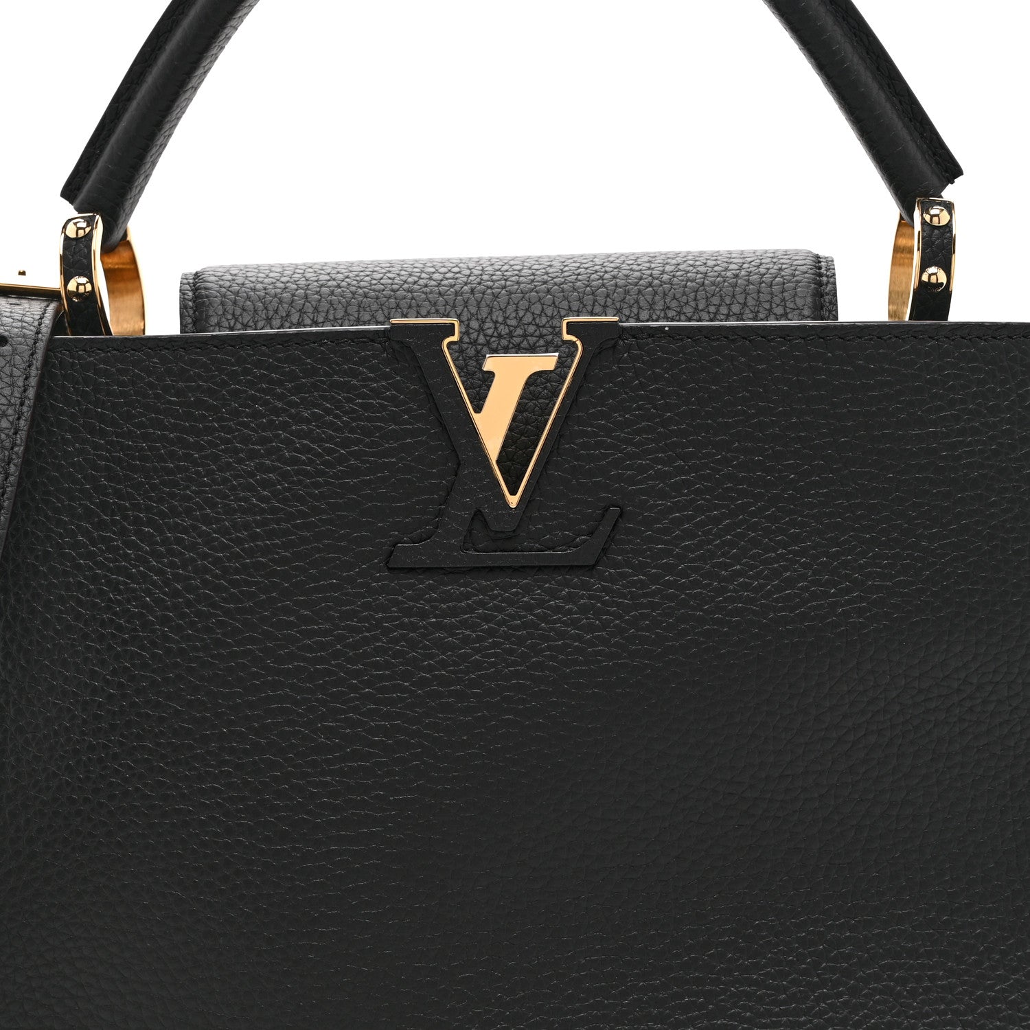 Louis Vuitton Taurillon Capucines PM Black