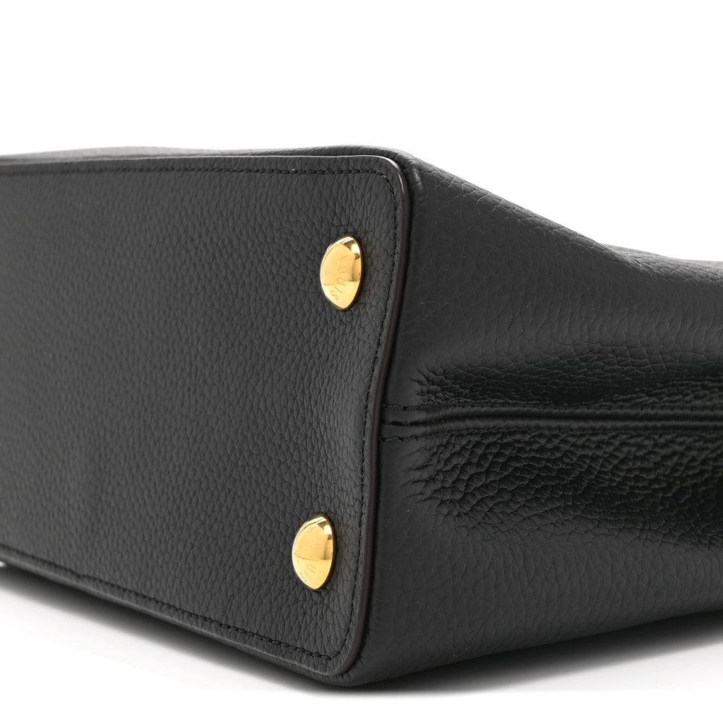 Louis Vuitton Taurillon Capucines PM Black