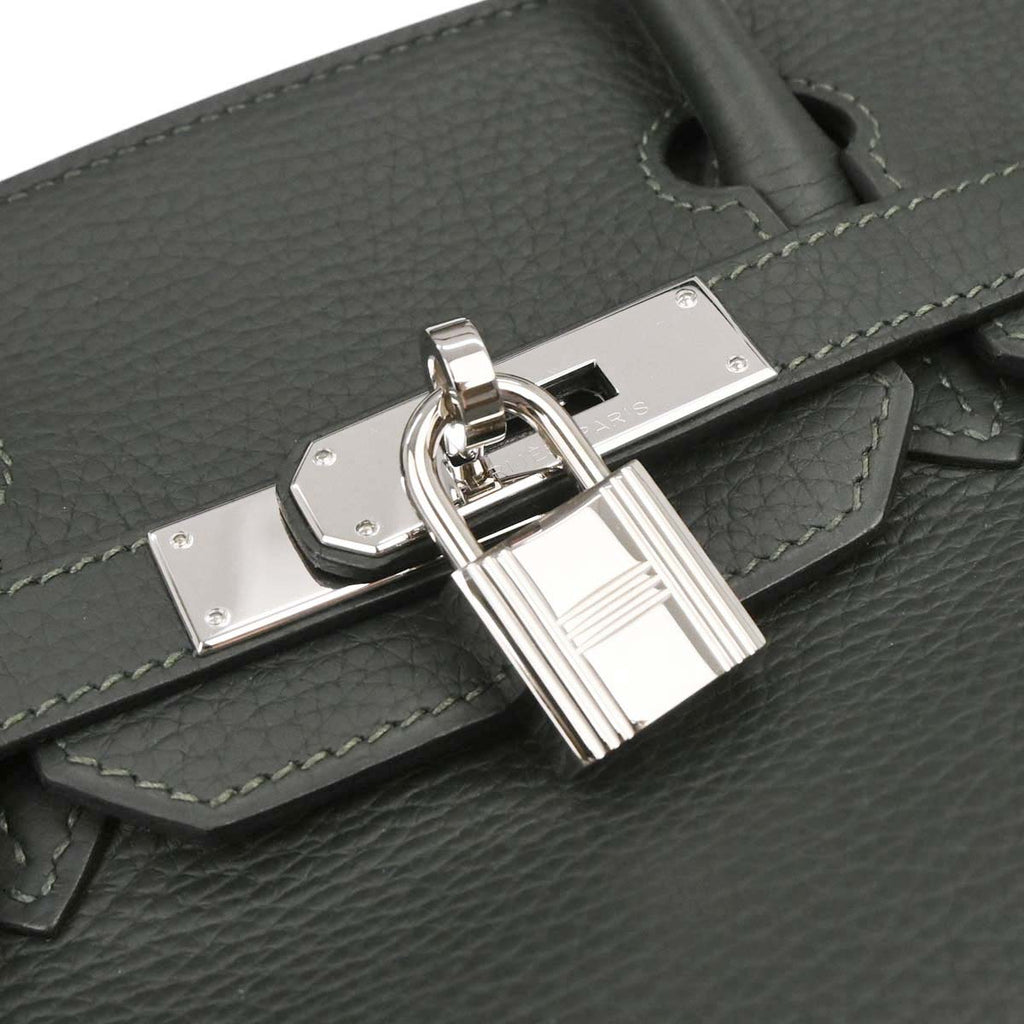 Hermes Vert Fonce Togo Birkin 30 Handbag