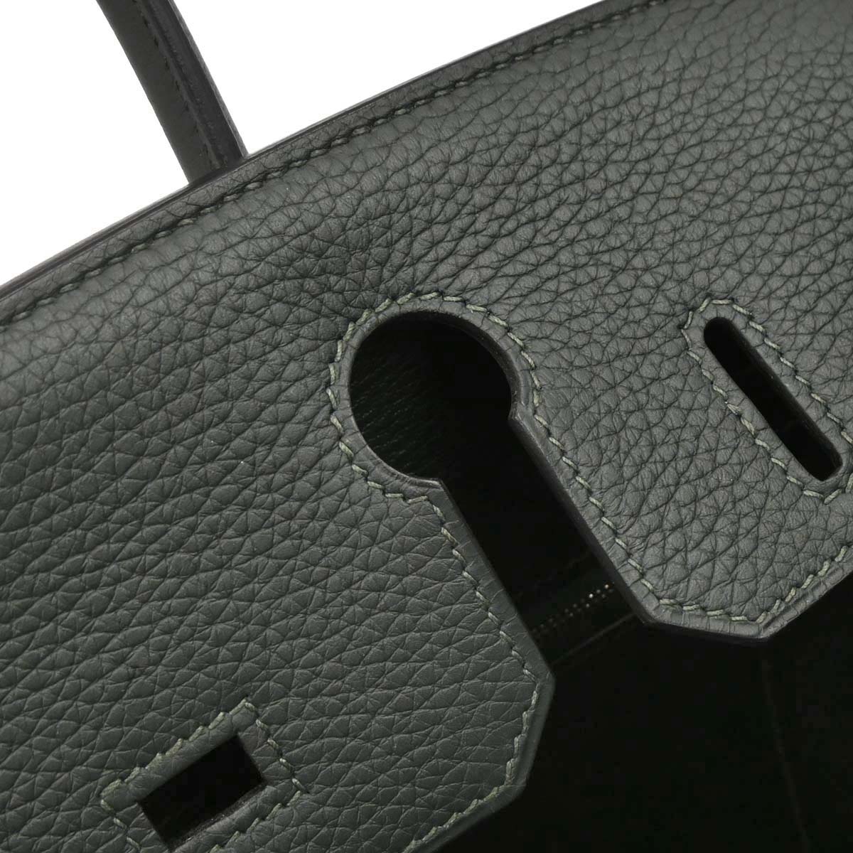 Hermes Vert Fonce Togo Birkin 30 Handbag