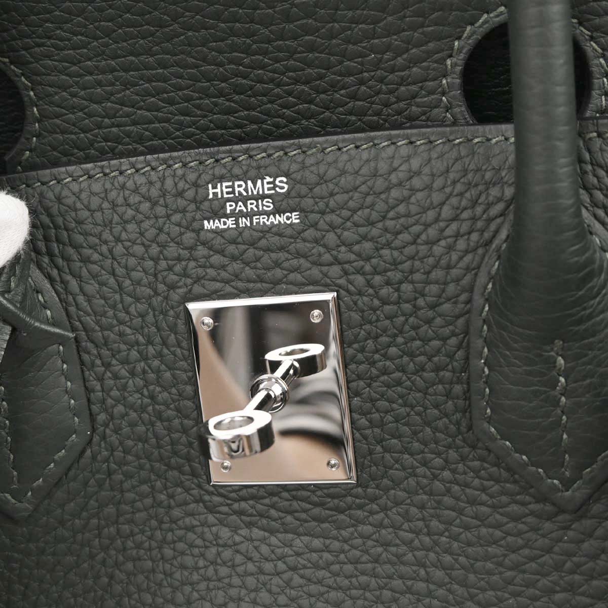 Hermes Vert Fonce Togo Birkin 30 Handbag