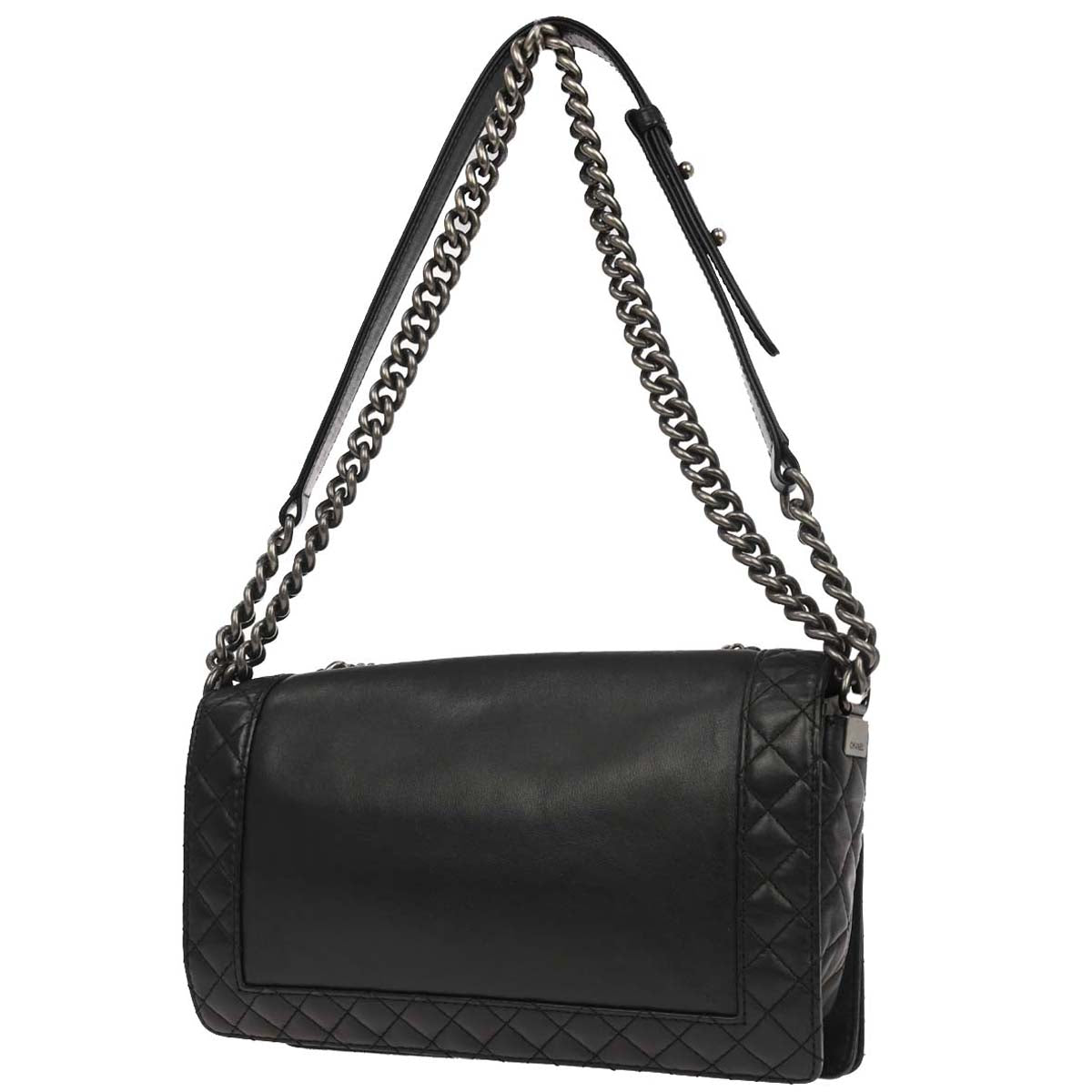 Boy Reverso Chanel Black Lambskin Medium Shoulder Bag