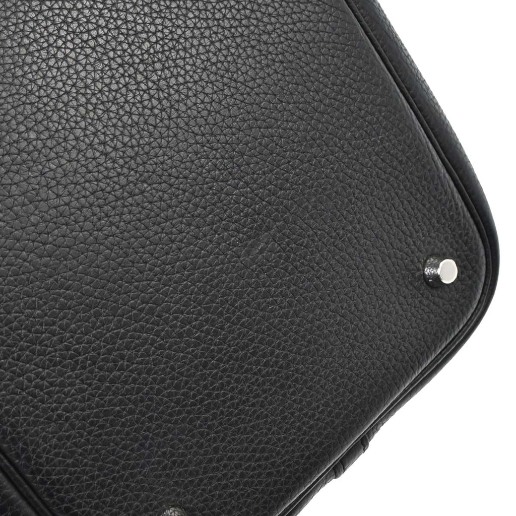 Hermes Black Taurillon Clemence Picotin Lock 22 MM Handbag