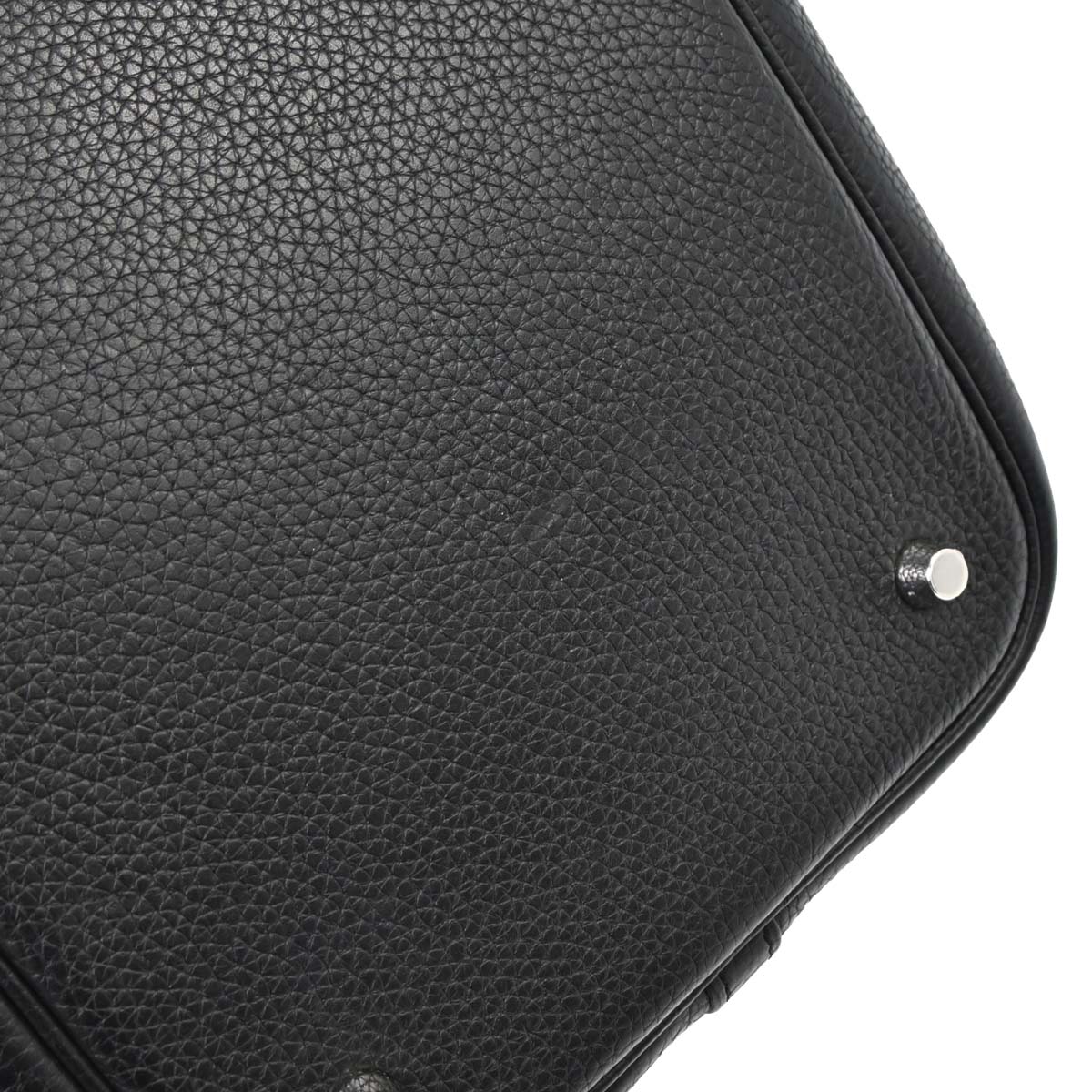 Hermes Black Taurillon Clemence Picotin Lock 22 MM Handbag
