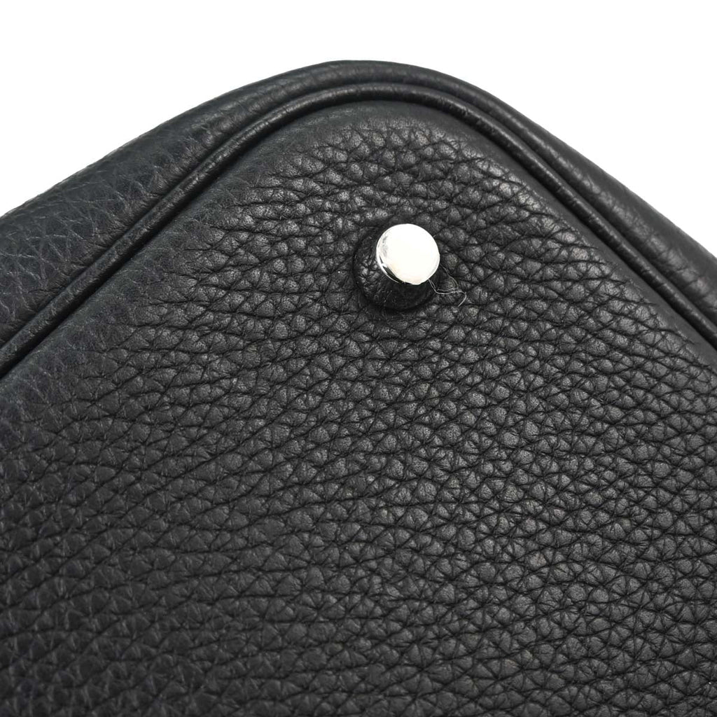 Hermes Black Taurillon Clemence Picotin Lock 22 MM Handbag