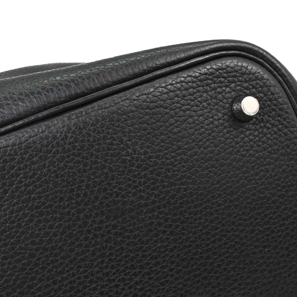 Hermes Black Taurillon Clemence Picotin Lock 22 MM Handbag