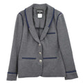 Chanel 2010 Single Breasted Jacket Gray #44