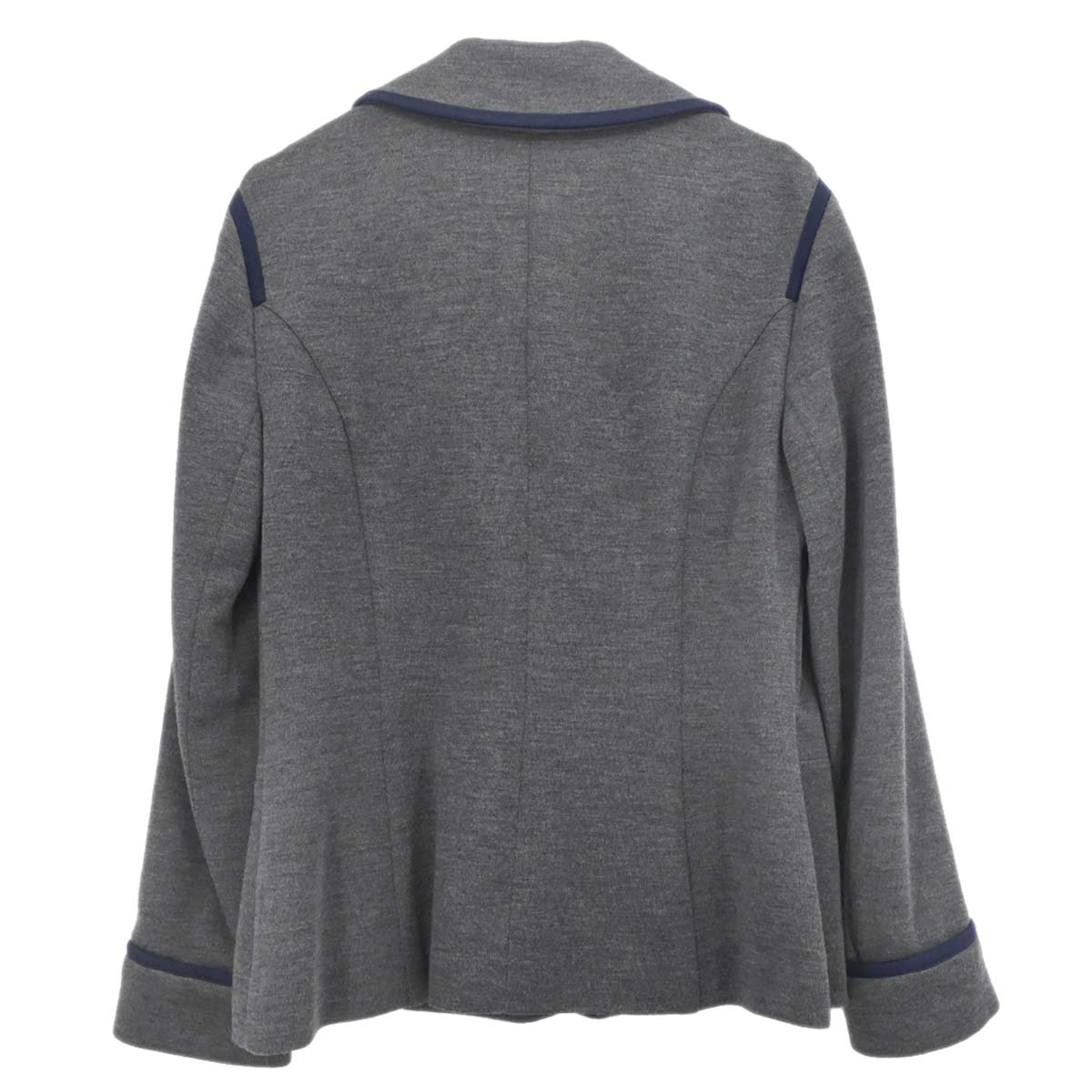 Chanel 2010 Single Breasted Jacket Gray #44