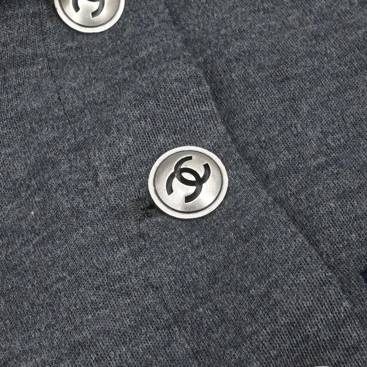 Chanel 2010 Single Breasted Jacket Gray #44