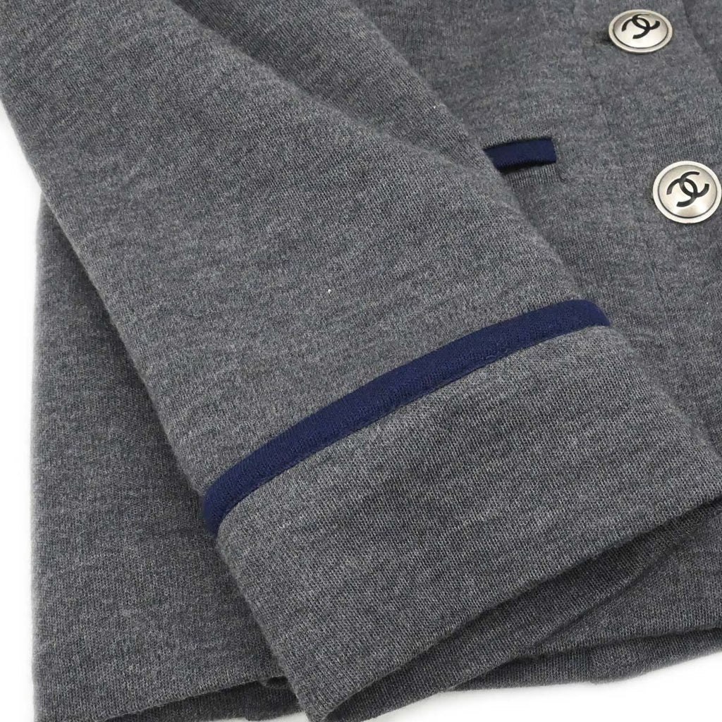 Chanel 2010 Single Breasted Jacket Gray #44