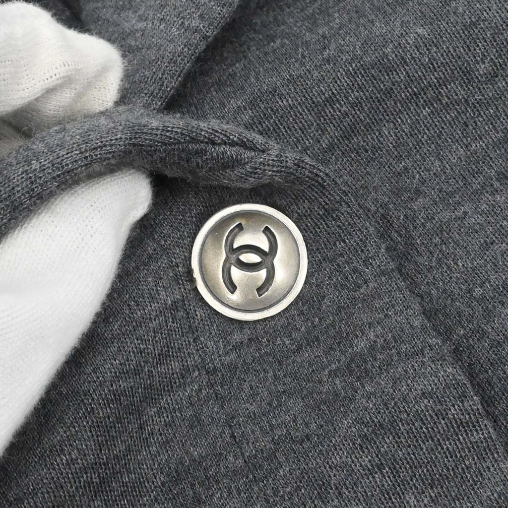 Chanel 2010 Single Breasted Jacket Gray #44