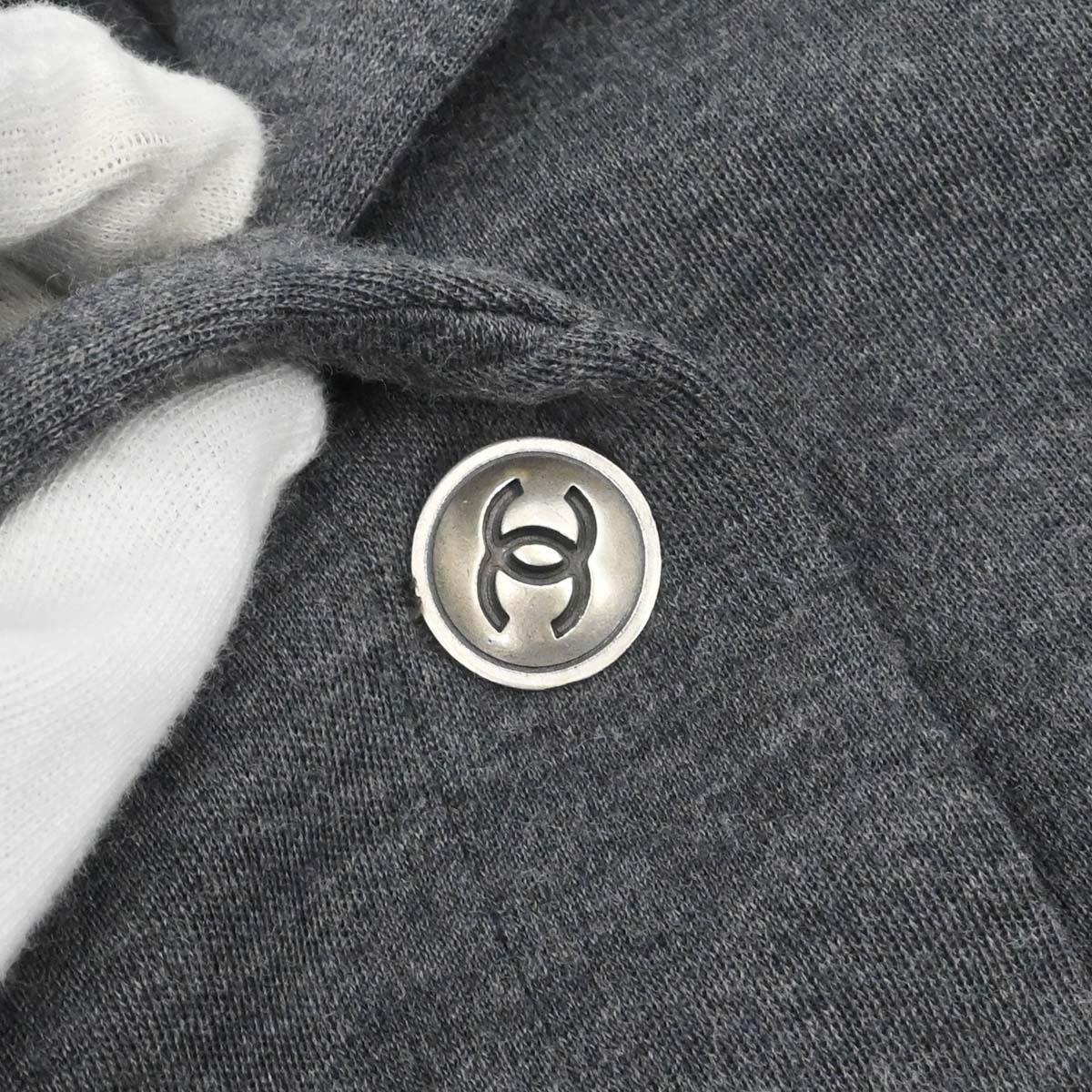 Chanel 2010 Single Breasted Jacket Gray #44