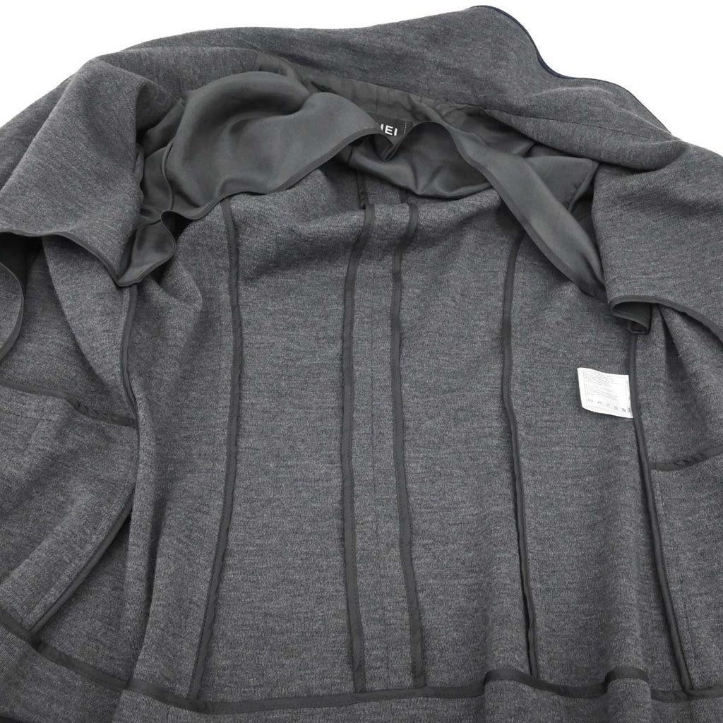 Chanel 2010 Single Breasted Jacket Gray #44