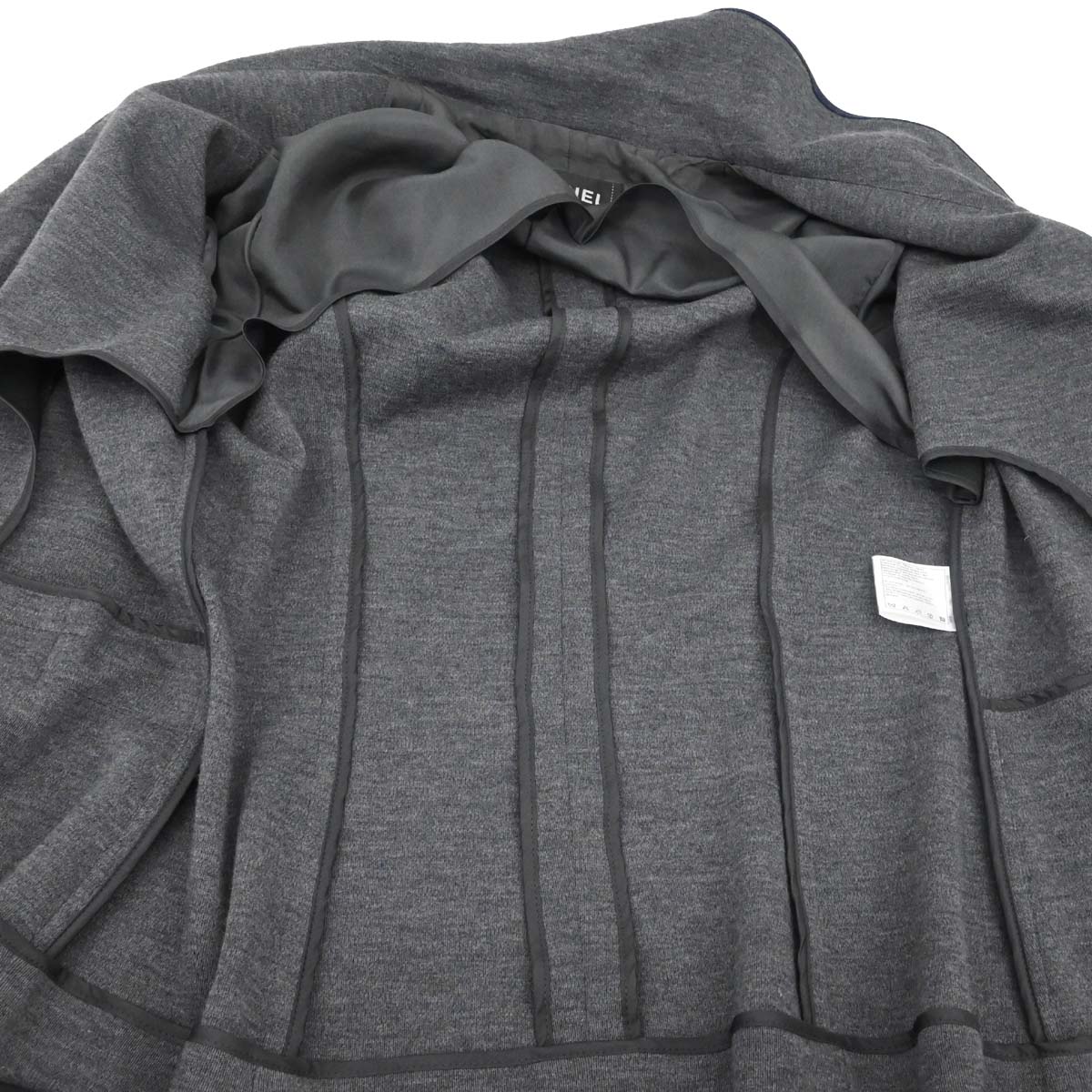 Chanel 2010 Single Breasted Jacket Gray #44