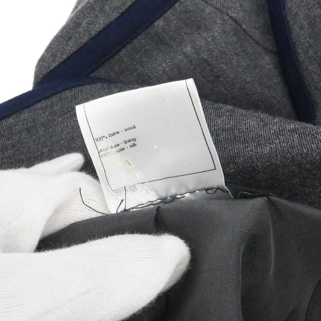 Chanel 2010 Single Breasted Jacket Gray #44