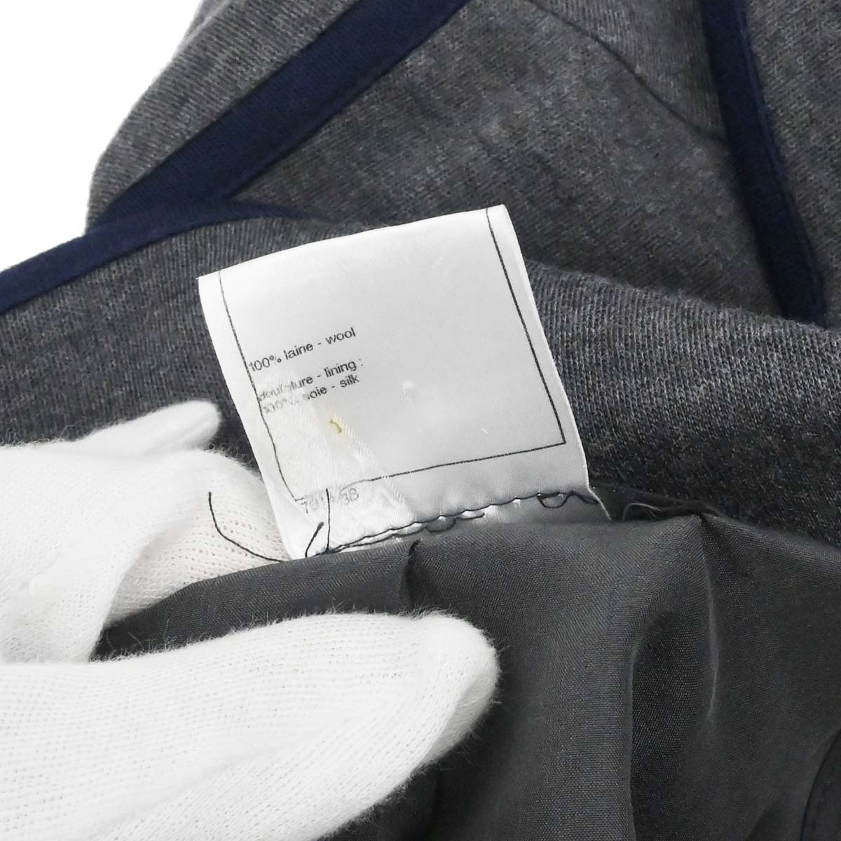 Chanel 2010 Single Breasted Jacket Gray #44