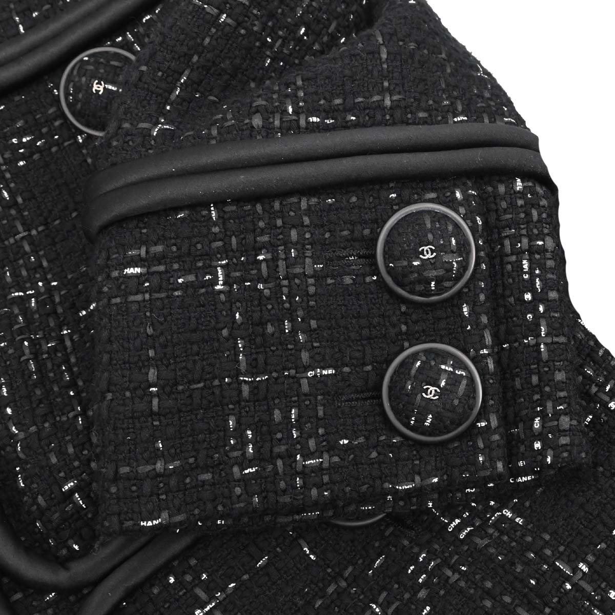 Chanel 2015-2016 Collarless Jacket Black #38