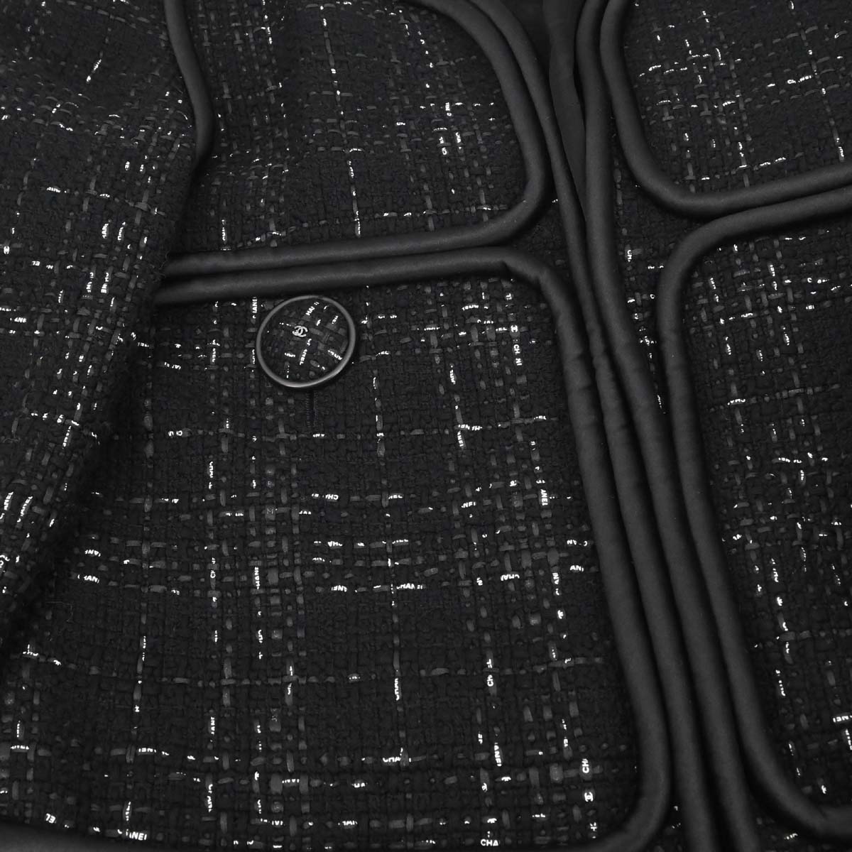 Chanel 2015-2016 Collarless Jacket Black #38