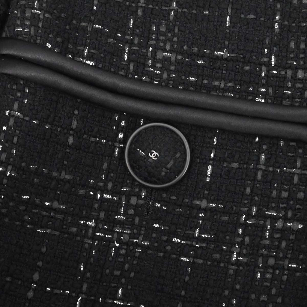 Chanel 2015-2016 Collarless Jacket Black #38