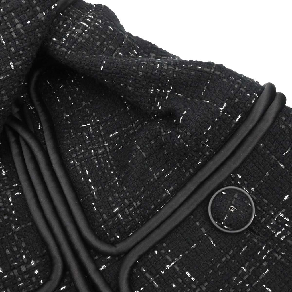 Chanel 2015-2016 Collarless Jacket Black #38