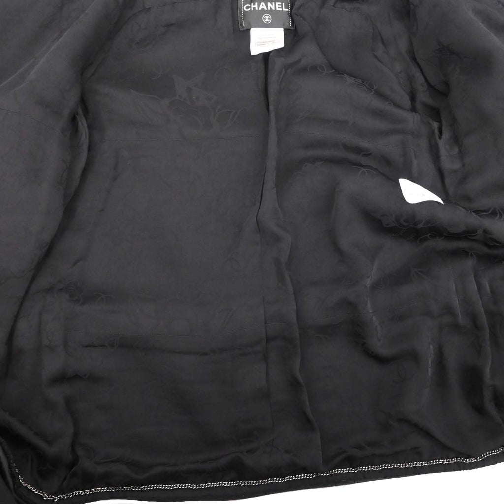 Chanel 2015-2016 Collarless Jacket Black #38