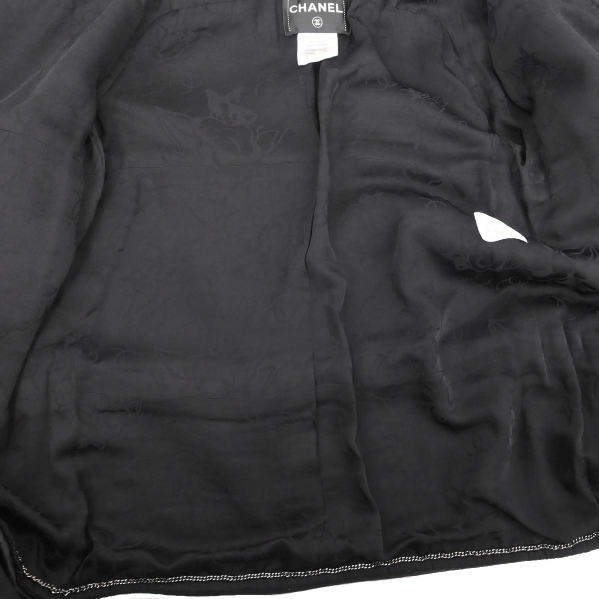 Chanel 2015-2016 Collarless Jacket Black #38