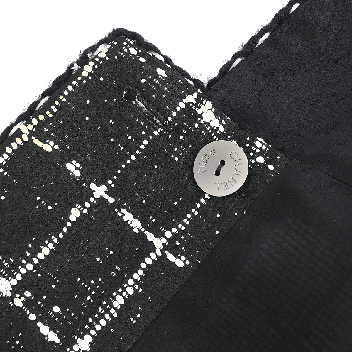 Chanel 2014 Setup Suit Jacket Skirt Tweed Black #36 #38