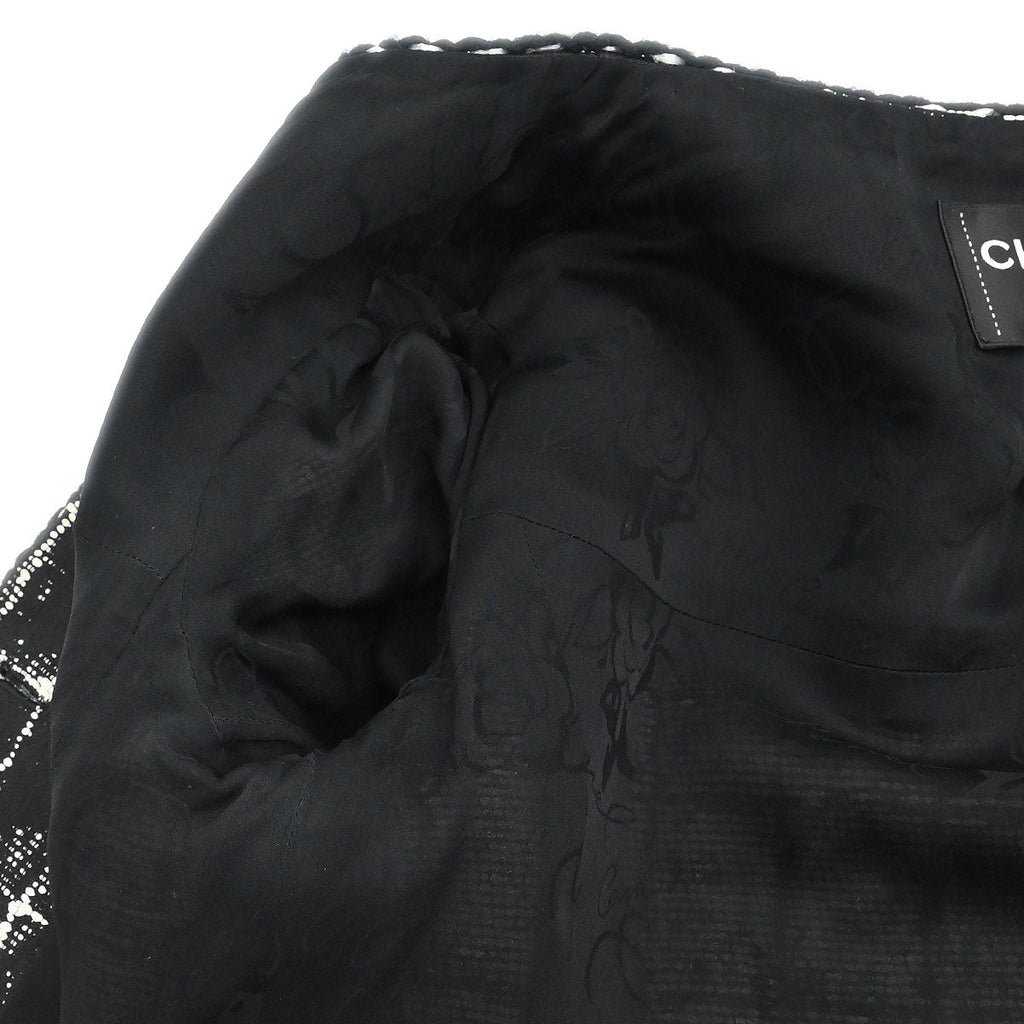 Chanel 2014 Setup Suit Jacket Skirt Tweed Black #36 #38