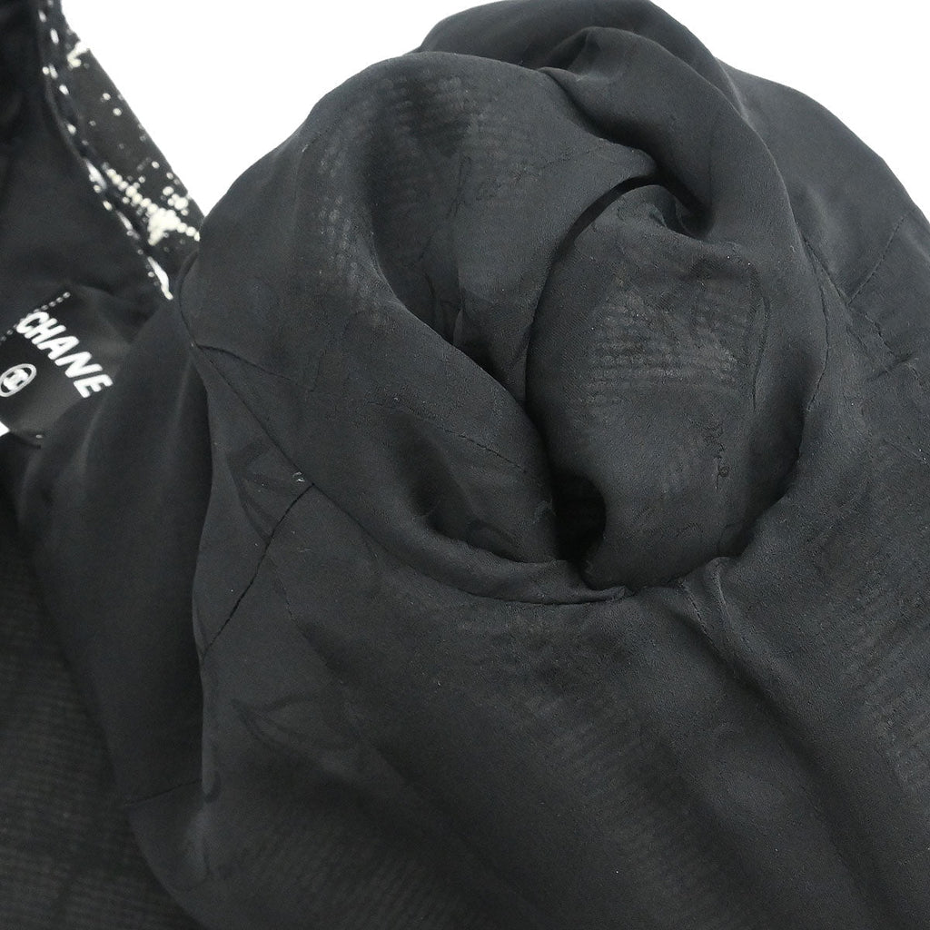 Chanel 2014 Setup Suit Jacket Skirt Tweed Black #36 #38